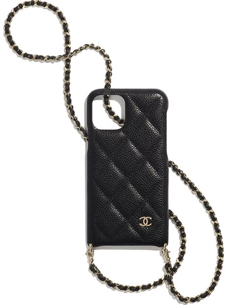 chanel phone accessories|Chanel phone case with strap.